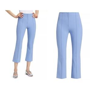New VERONICA BEARD Jaya Kick-Flare Crop Pants in Hydrangea Blue 8